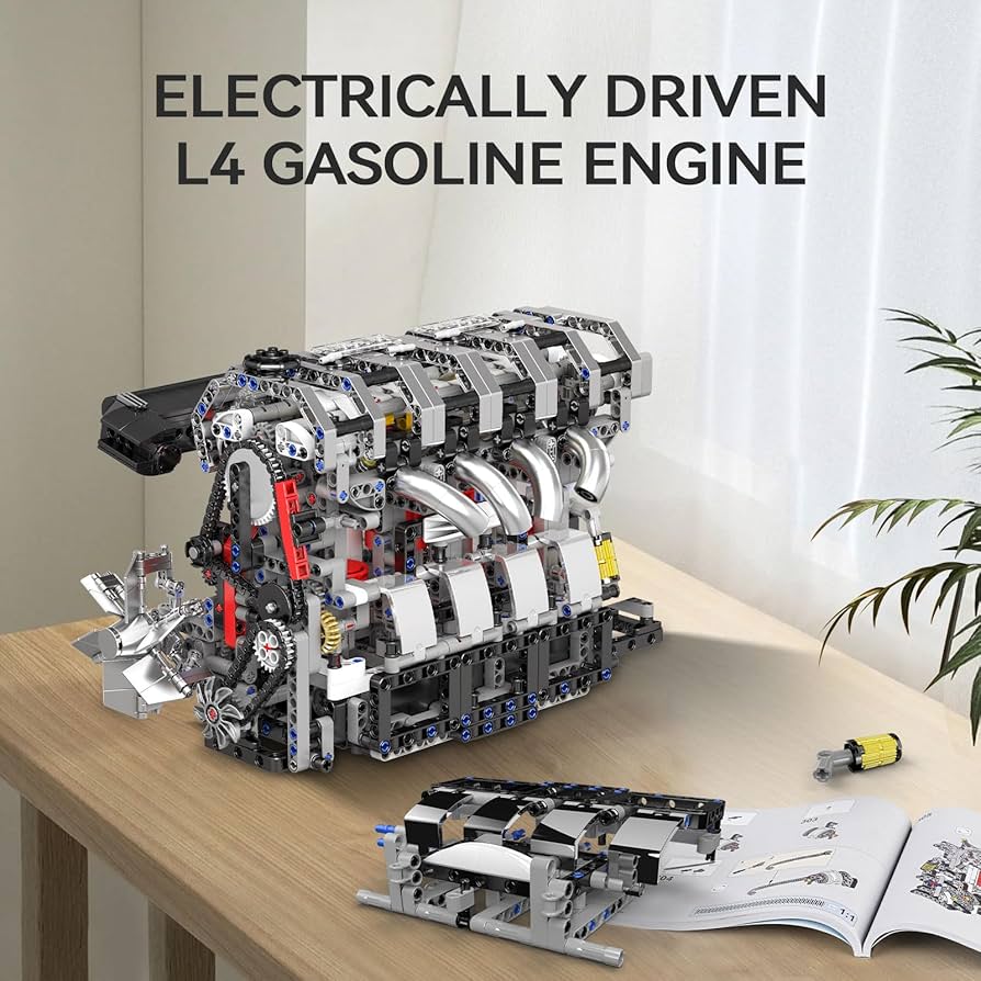 Mould King 10087 L4 Engine Cylinder Block Set, 1787 Pieces